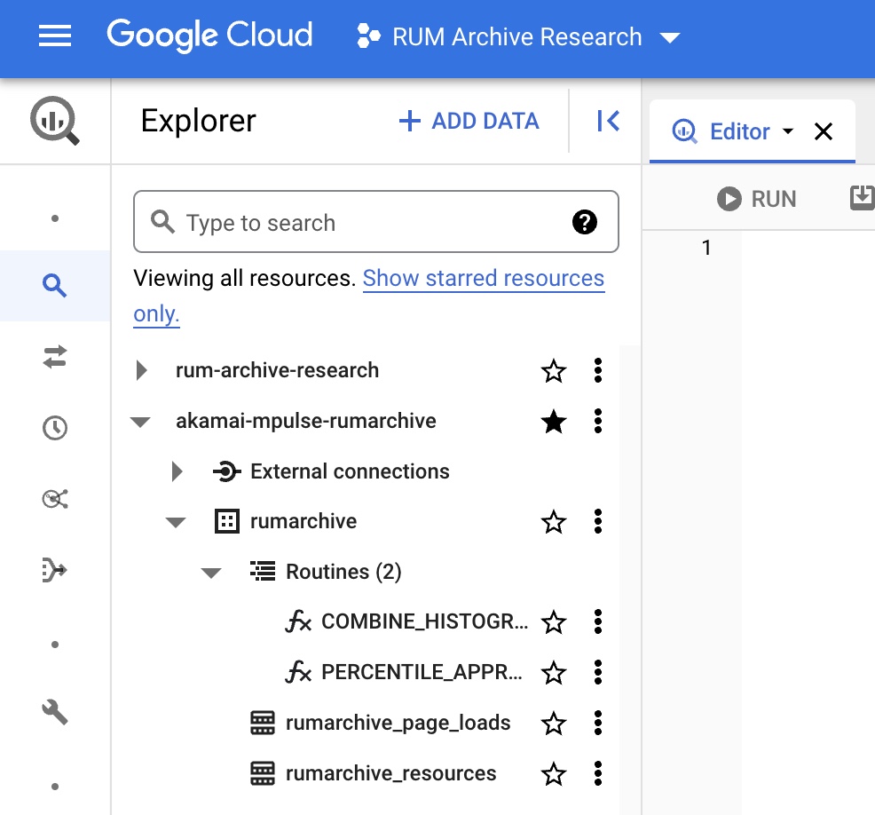 BigQuery project starred
